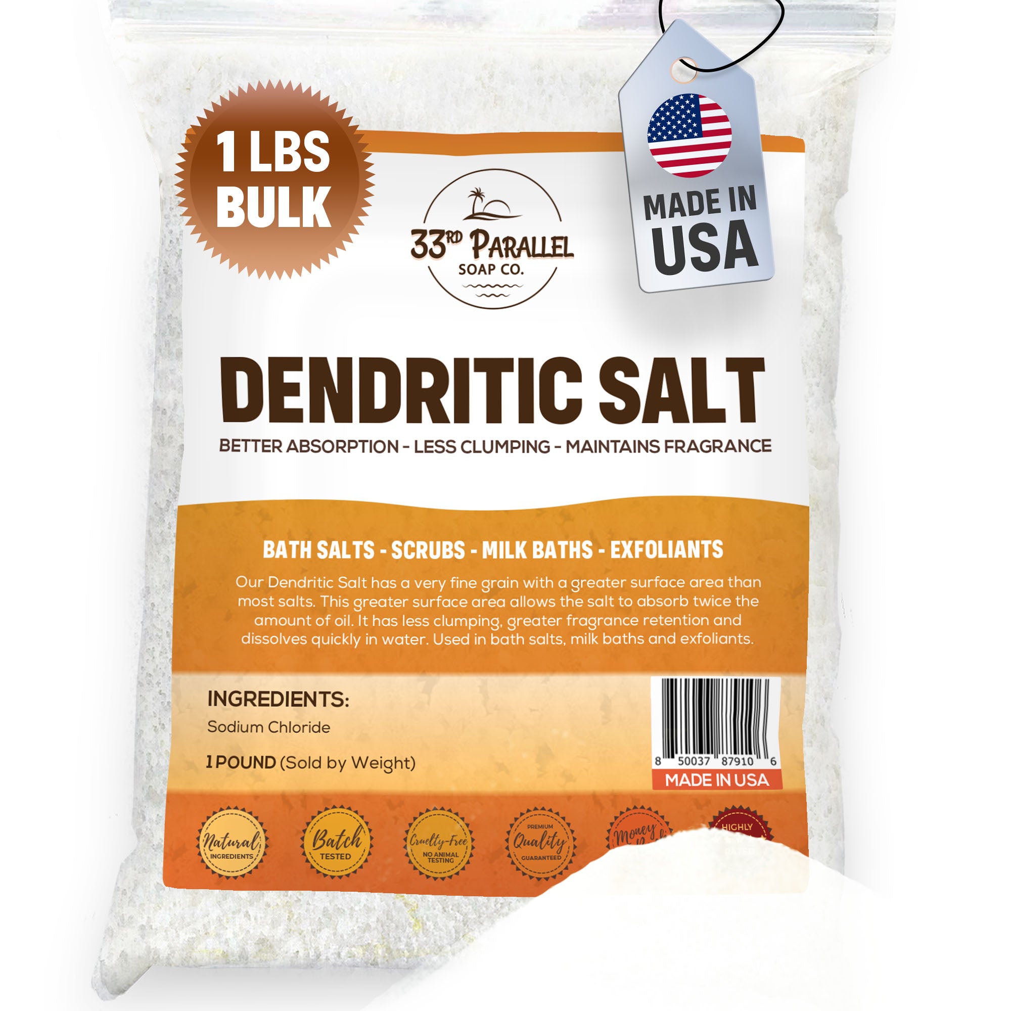 Dendritic Salt for Bath & Body Formulations | 33rd Parallel Soap – 33rd ...