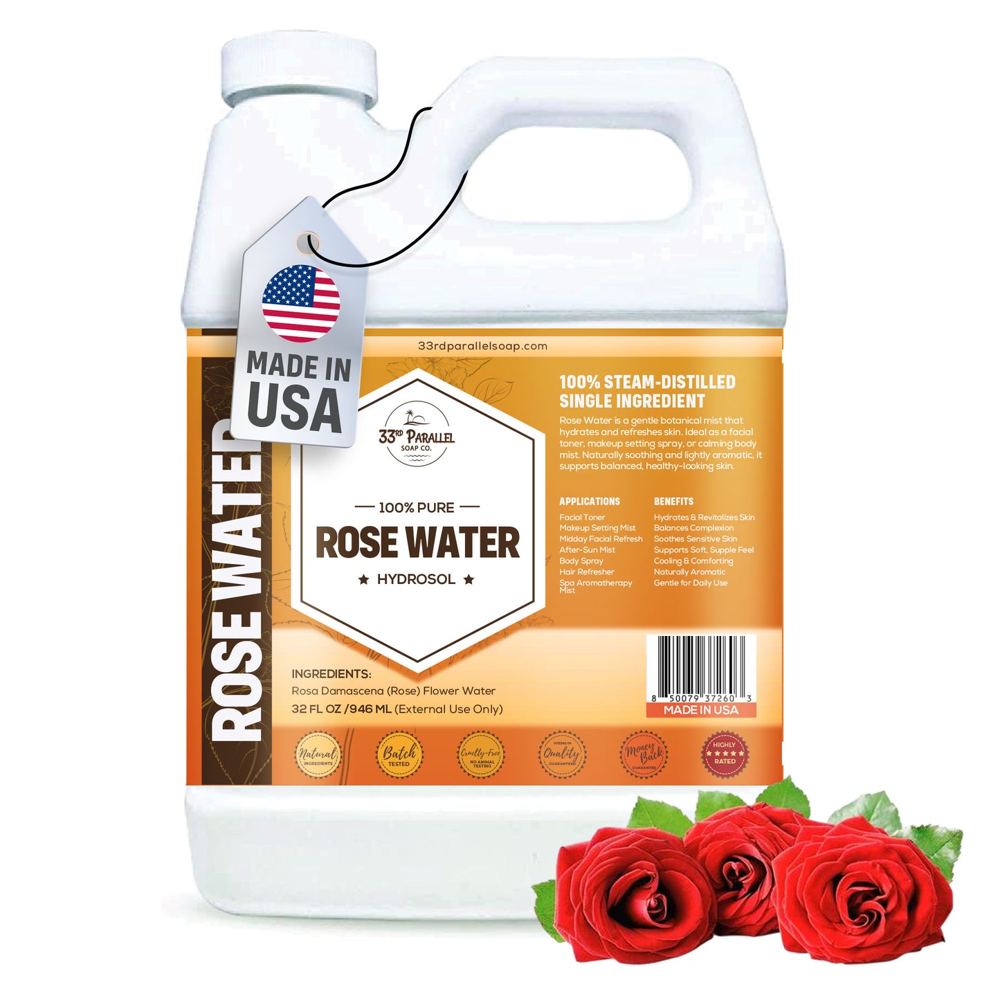 Rose Water (Hydrosol)