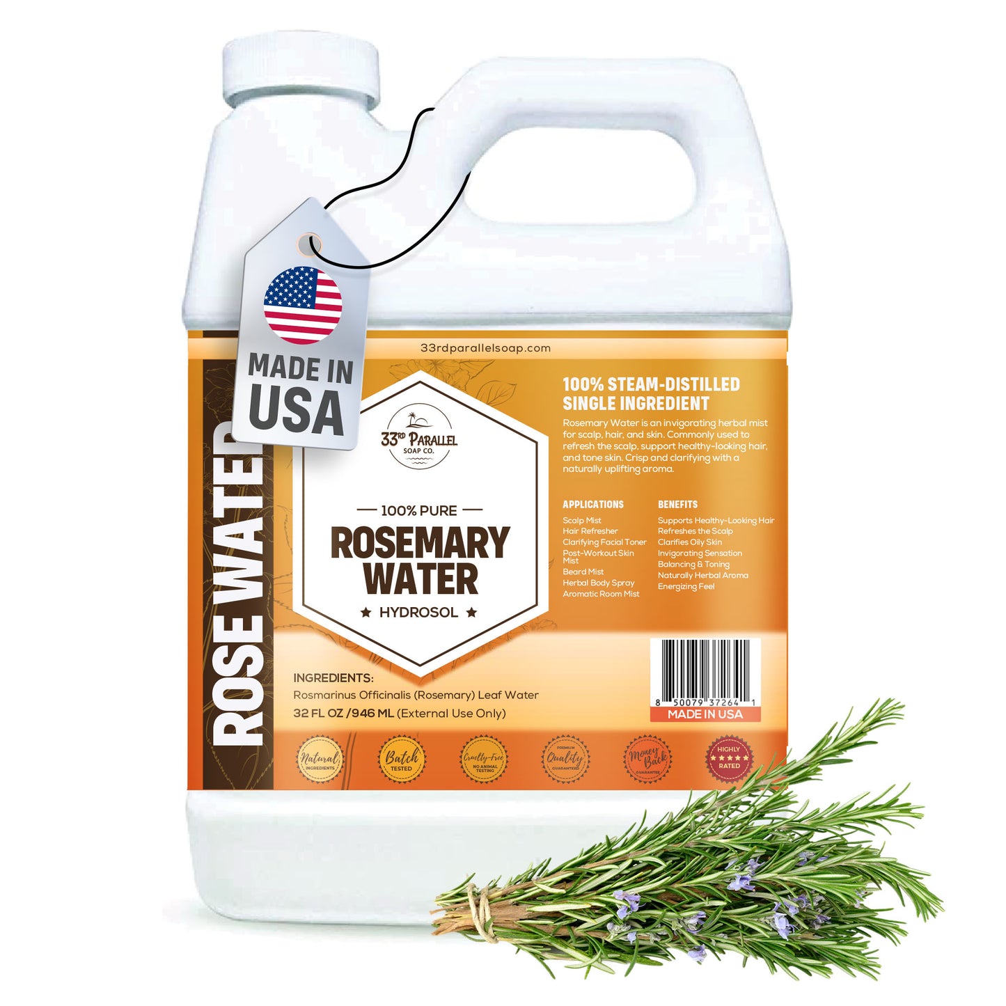 Rosemary Water (Hydrosol)