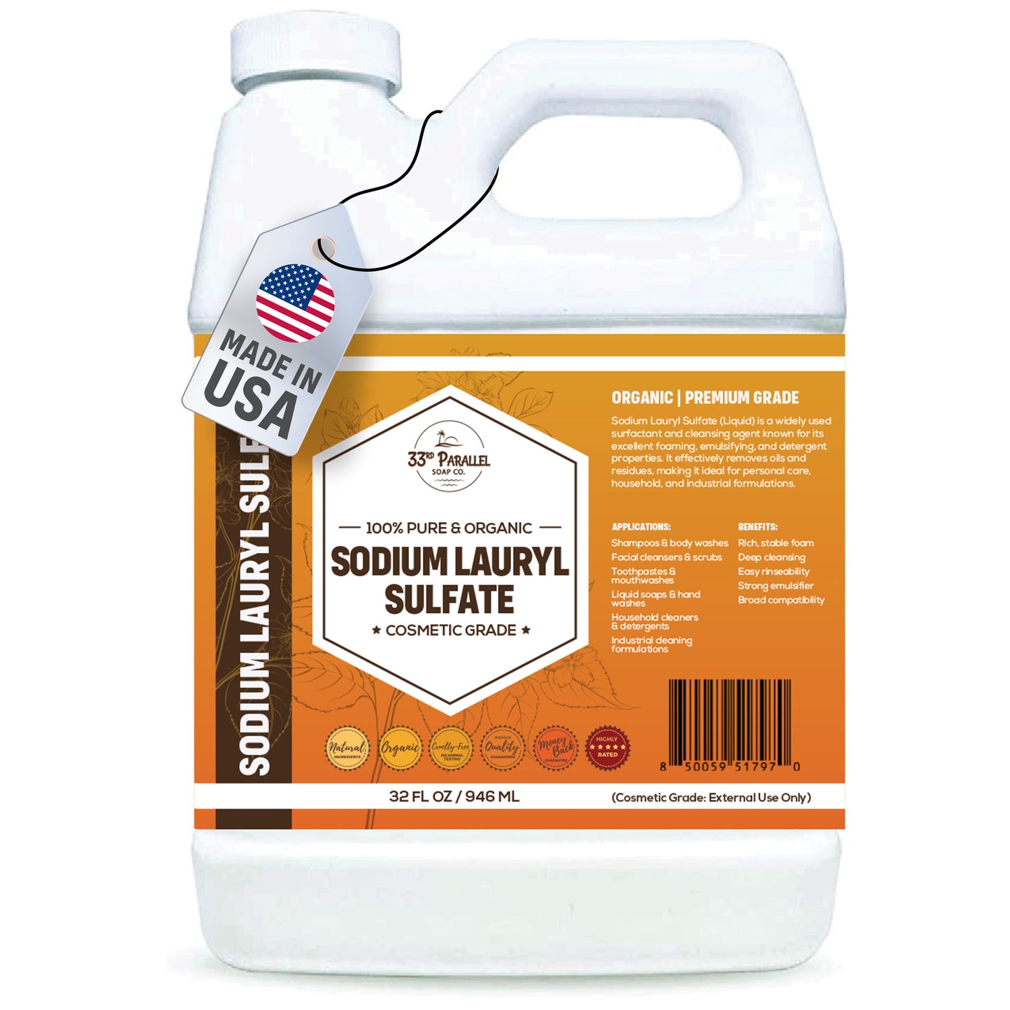 Sodium Lauryl Sulfate (Liquid)