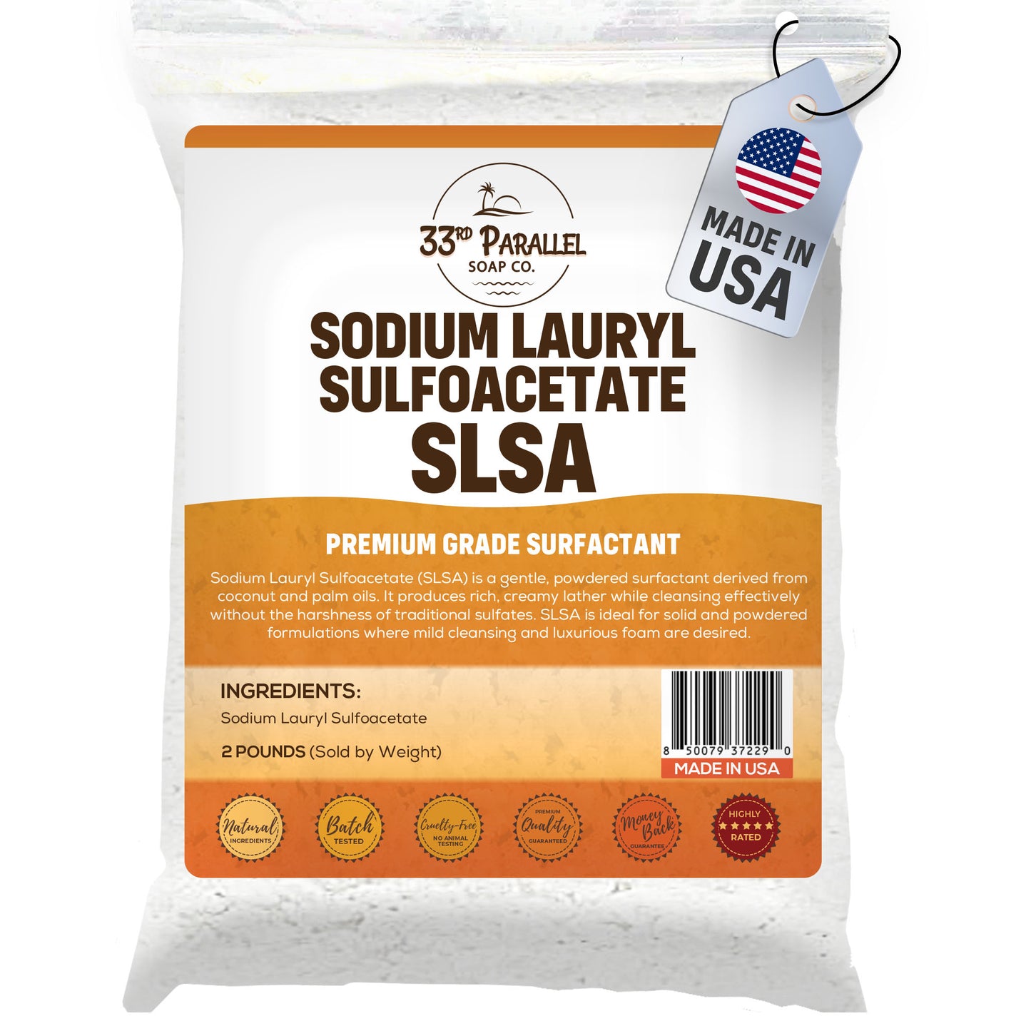 Sodium Lauryl Sulfoacetate (SLSA)
