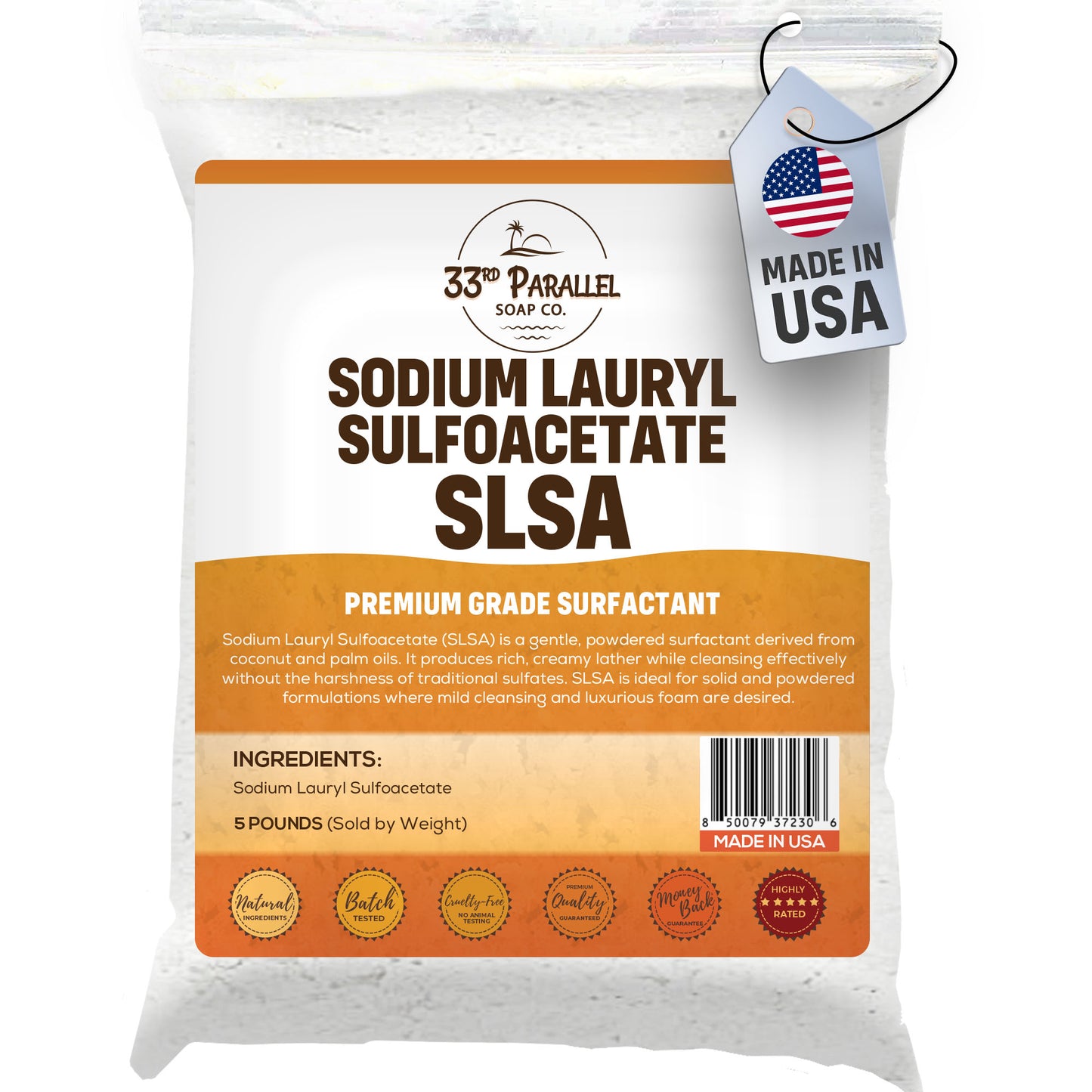 Sodium Lauryl Sulfoacetate (SLSA)