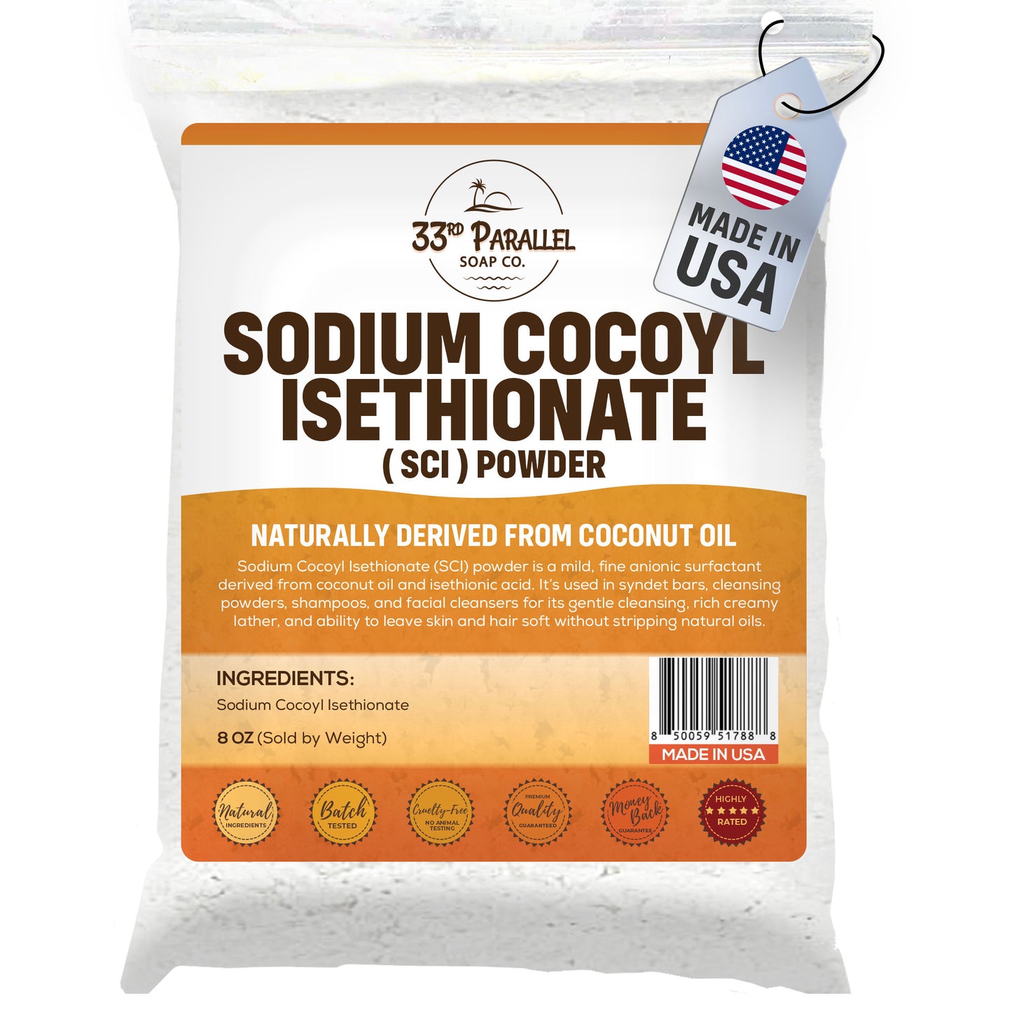 Sodium Cocoyl Isethionate (SCI) Powder