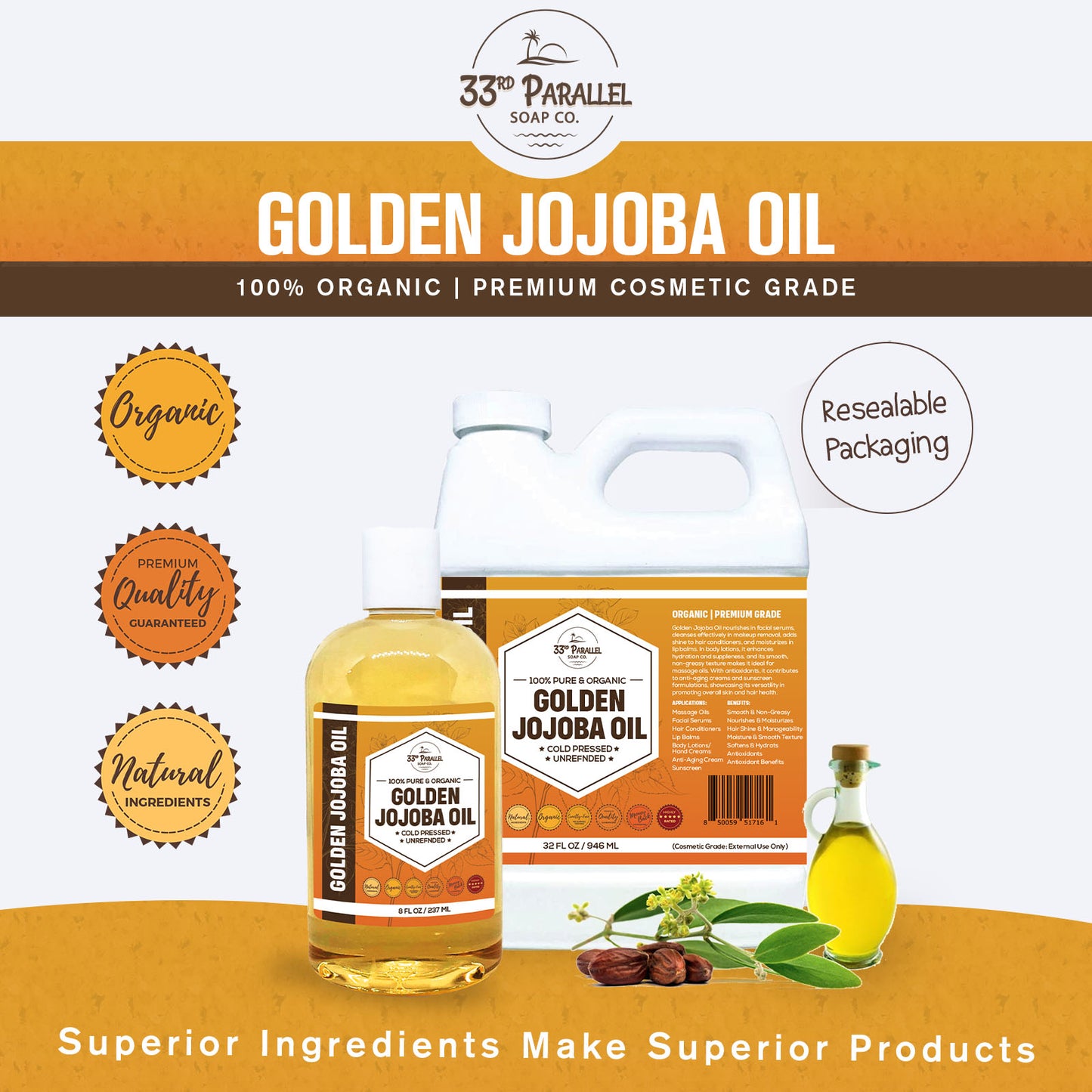 Golden Jojoba Oil