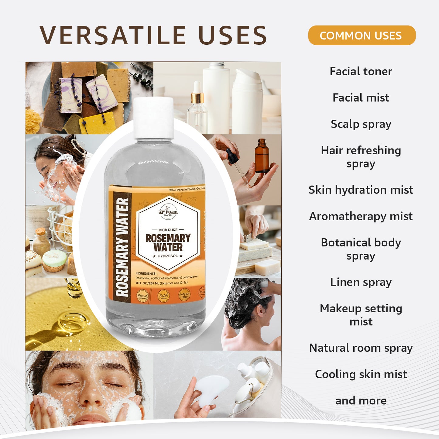 Rosemary Water (Hydrosol)