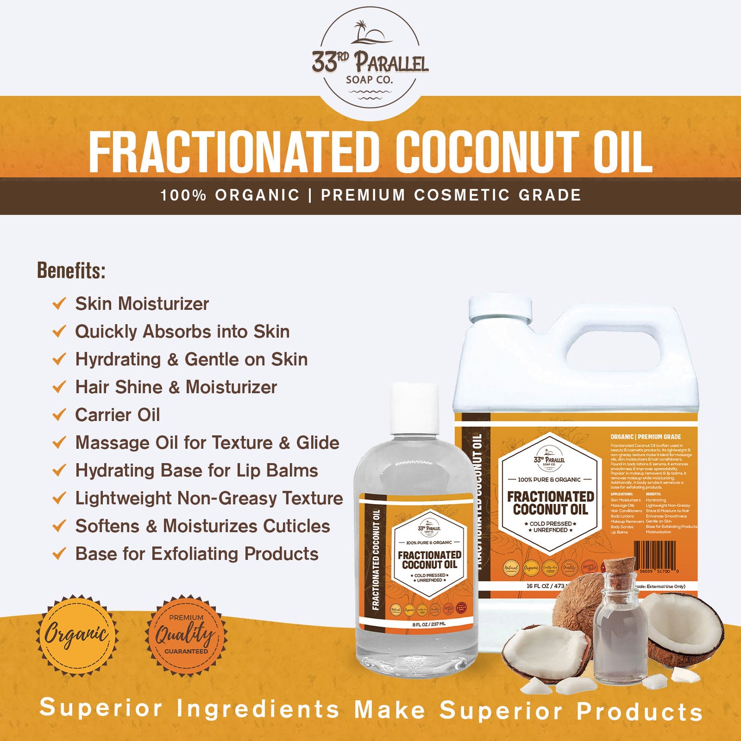 Fractionated Coconut Oil