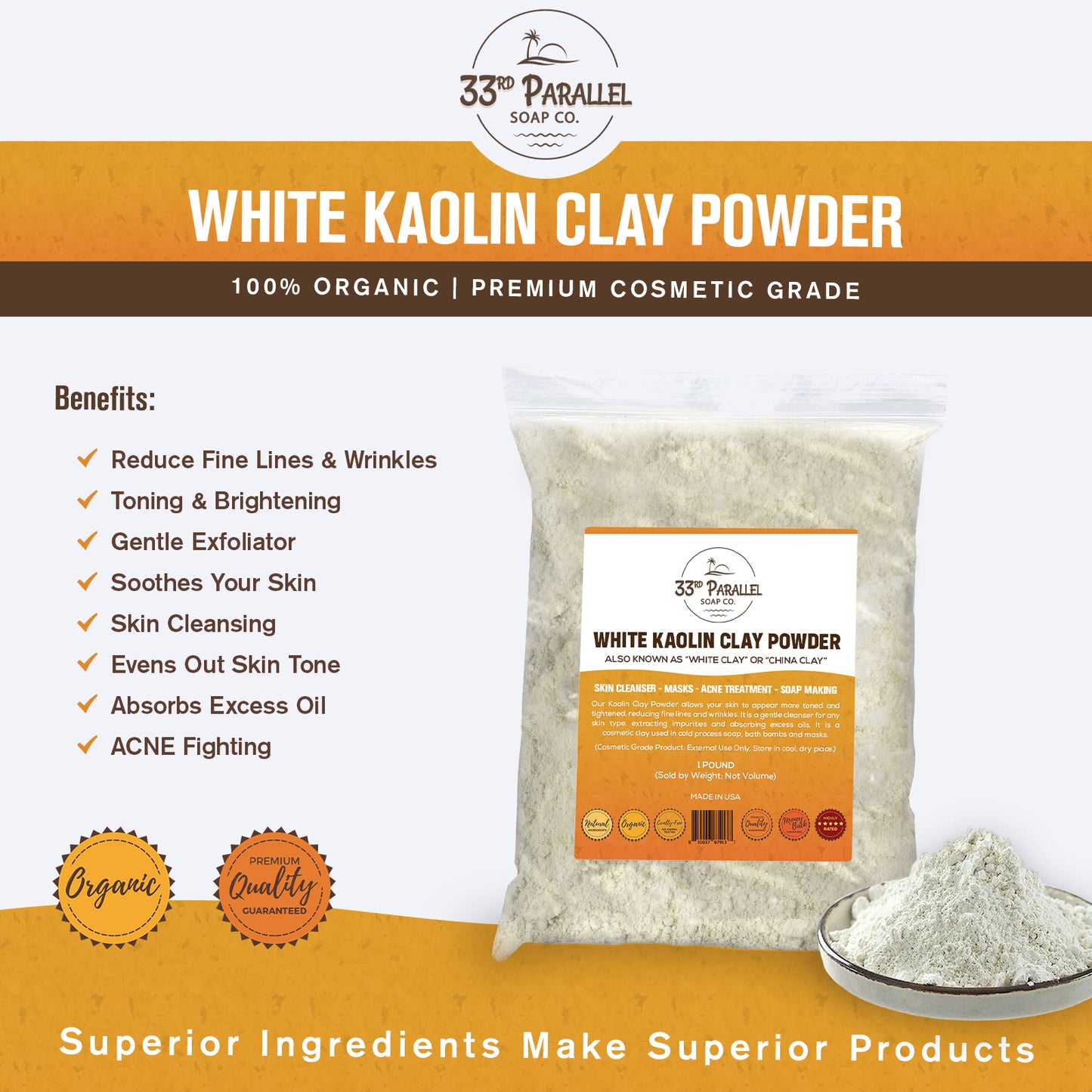 White Kaolin Clay